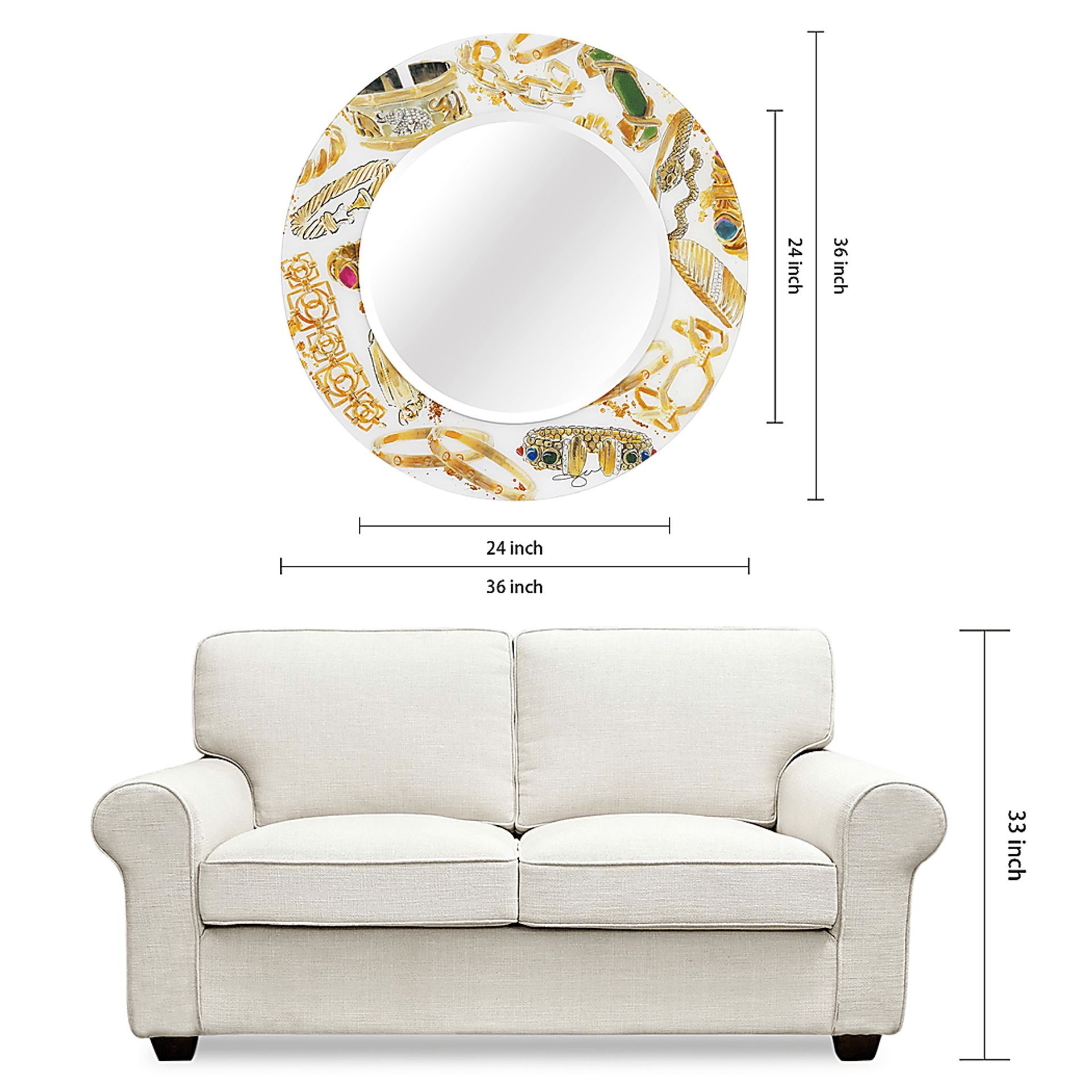 Myla Gold Mirror - Image 7