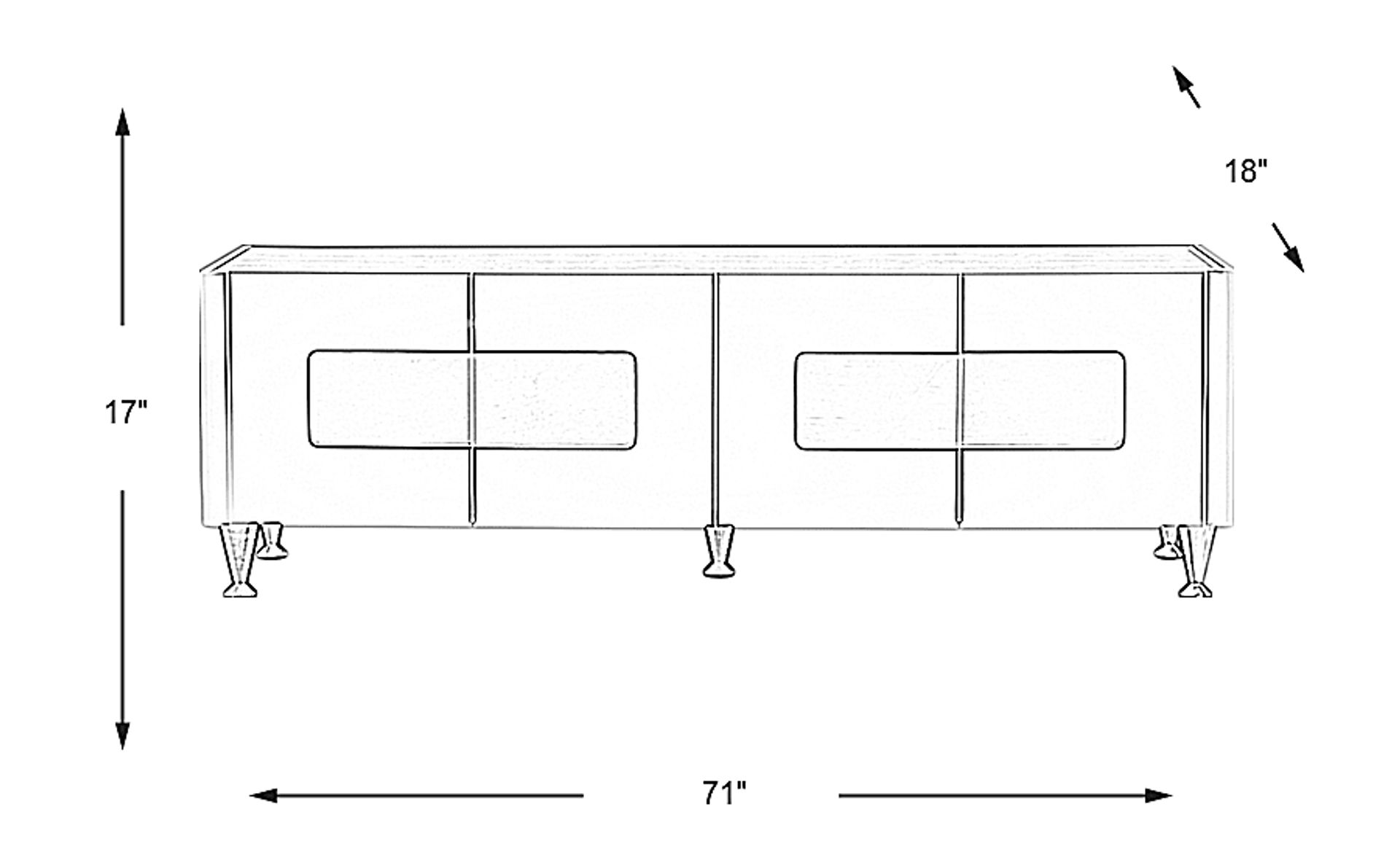 Dimension Image. Please refer to the Dimension Tab on this page for dimension details.