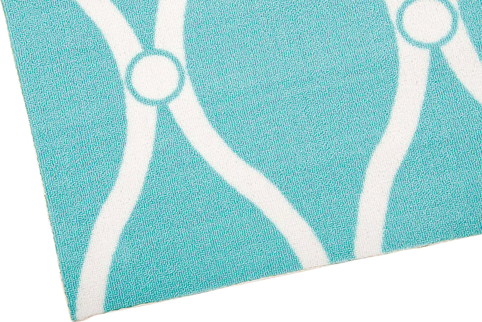 Nabella Aqua 5' x 8' Indoor/Outdoor Rug - Image 3