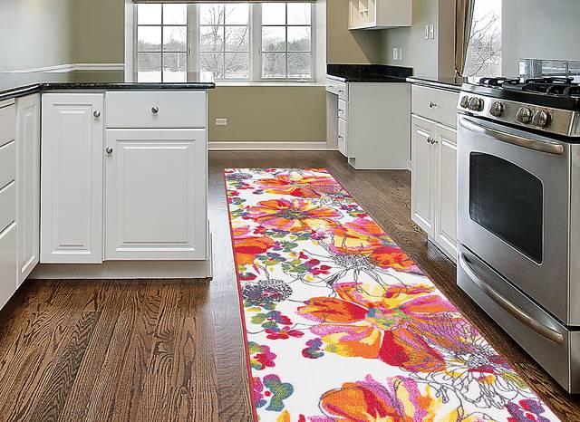 Nadelyn Orange 2' x 7' Runner Rug - Thumbnail - Image 3