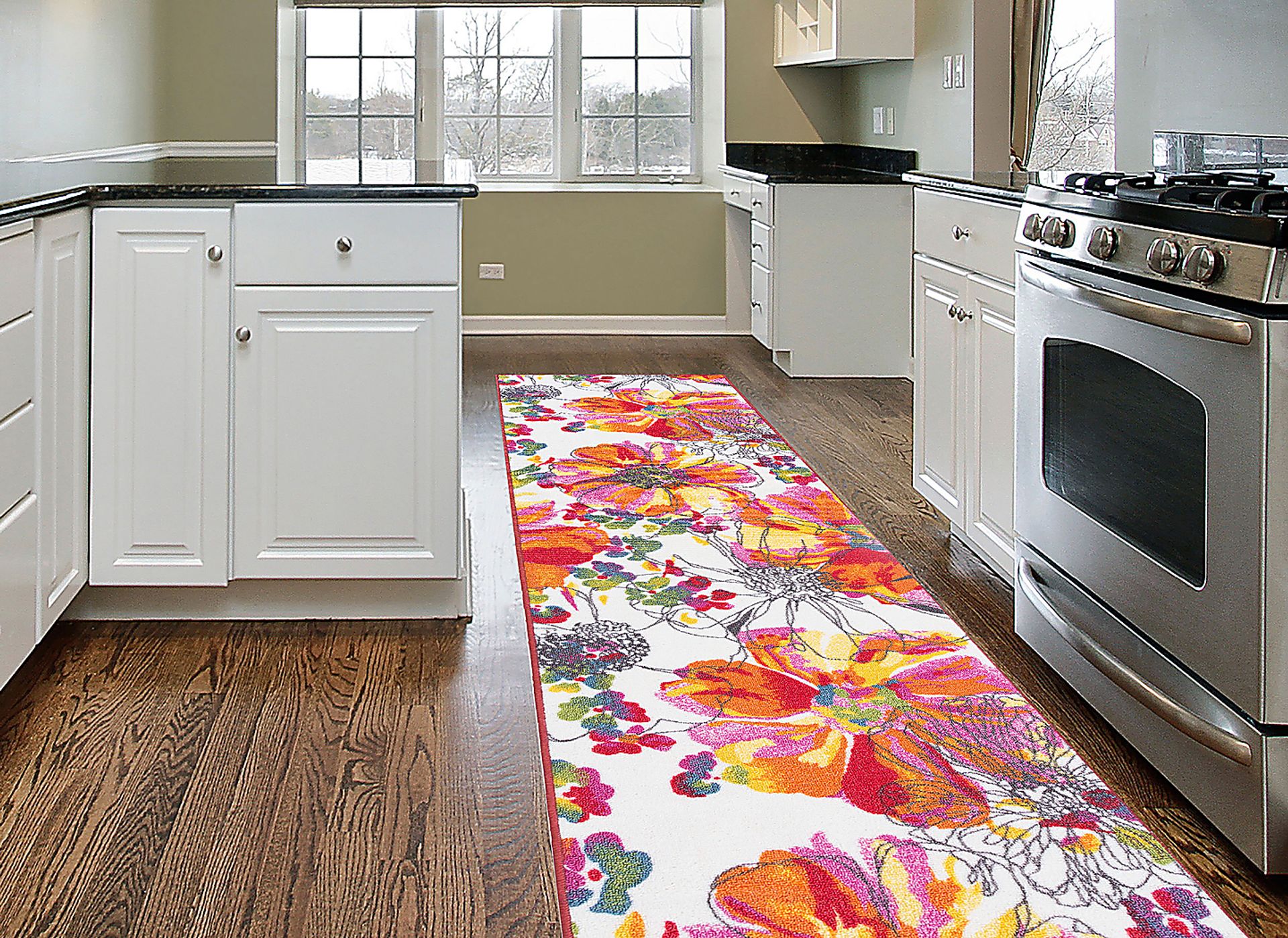 Nadelyn Orange 2' x 7' Runner Rug - Image 3