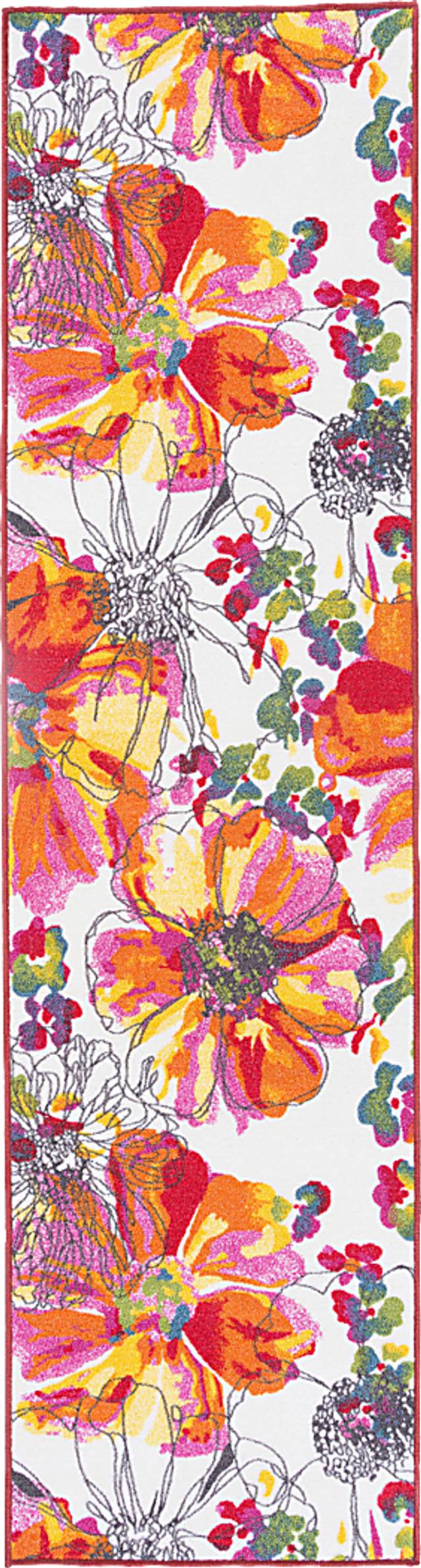 Nadelyn Orange 2' x 7' Runner Rug - Thumbnail - Image 1