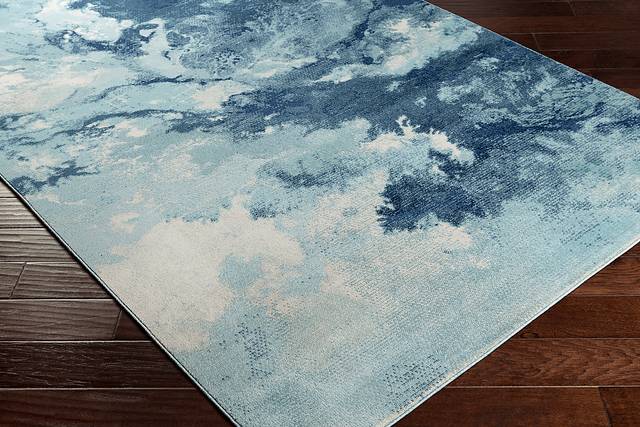 Nadiah Navy 6'11 x 9' Rug - Thumbnail - Image 4