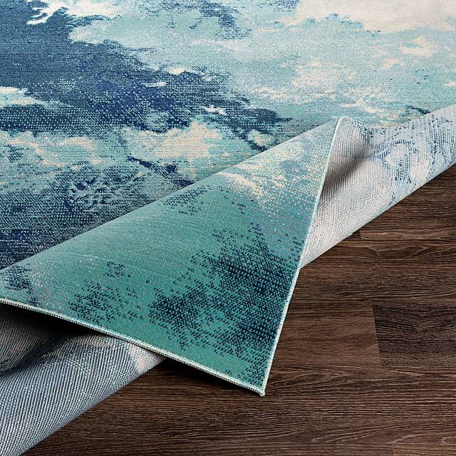 Nadiah Navy 6'11 x 9' Rug - Thumbnail - Image 5