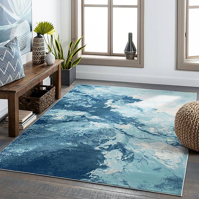 Nadiah Navy 6'11 x 9' Rug - Thumbnail - Image 7
