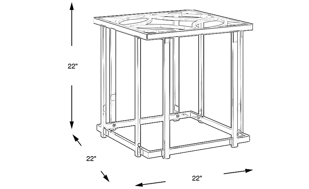 Nadine Silver End Table