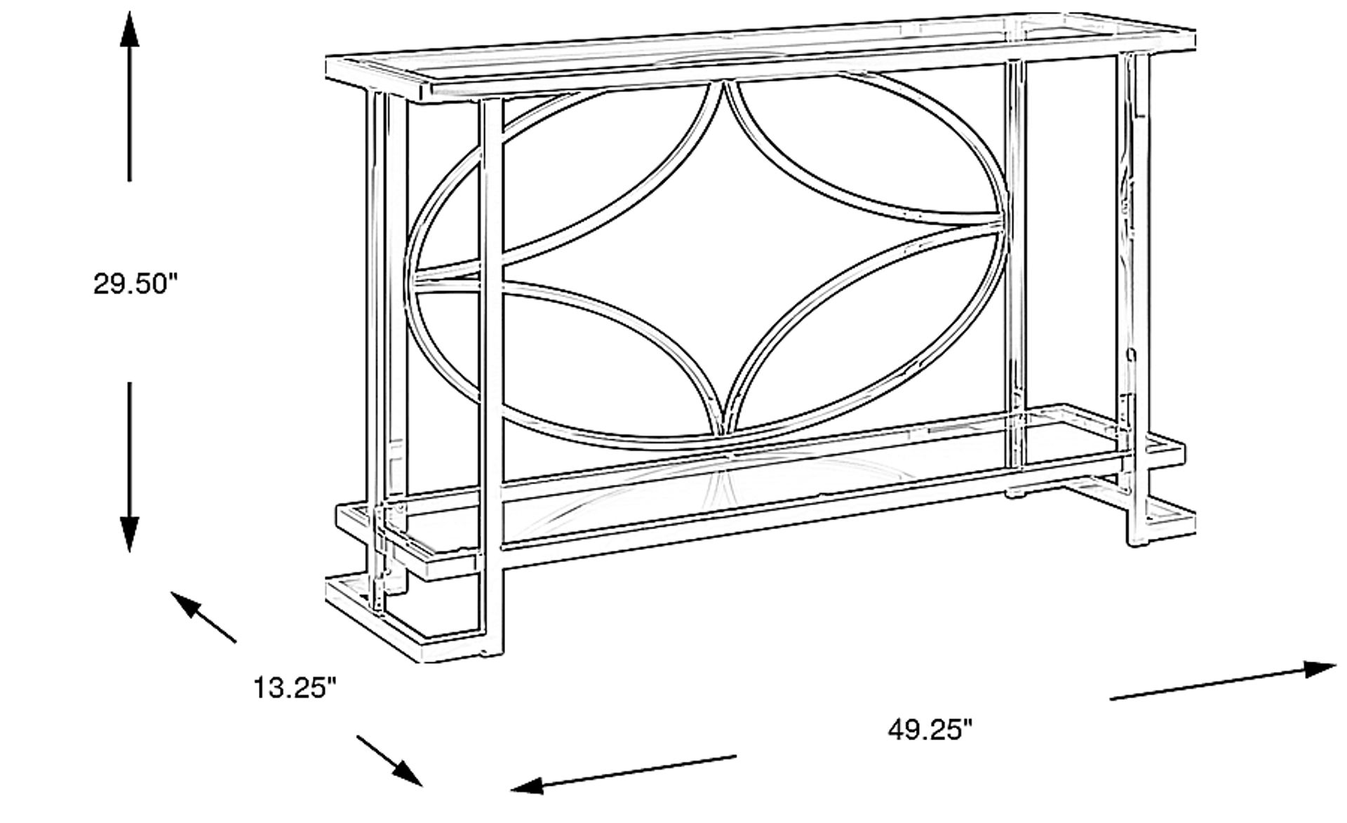Dimension Image. Please refer to the Dimension Tab on this page for dimension details.