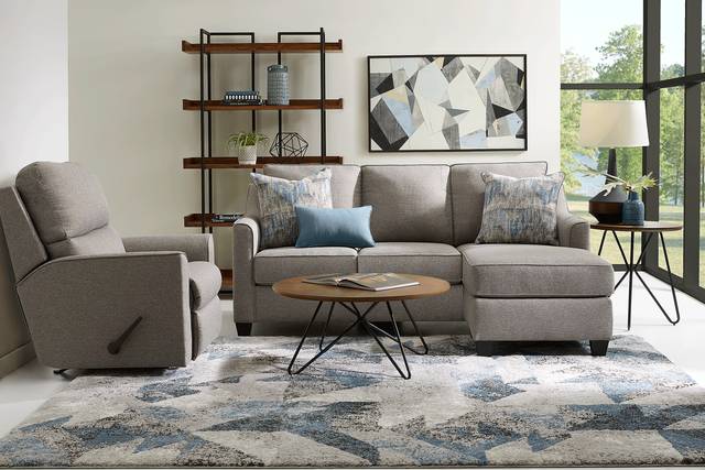 Nadler Gray Sofa Chaise - Thumbnail - Image 2