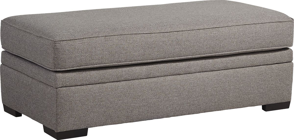 Nadler 3 Pc Gray Chenille Fabric Living Room Set With Sectional