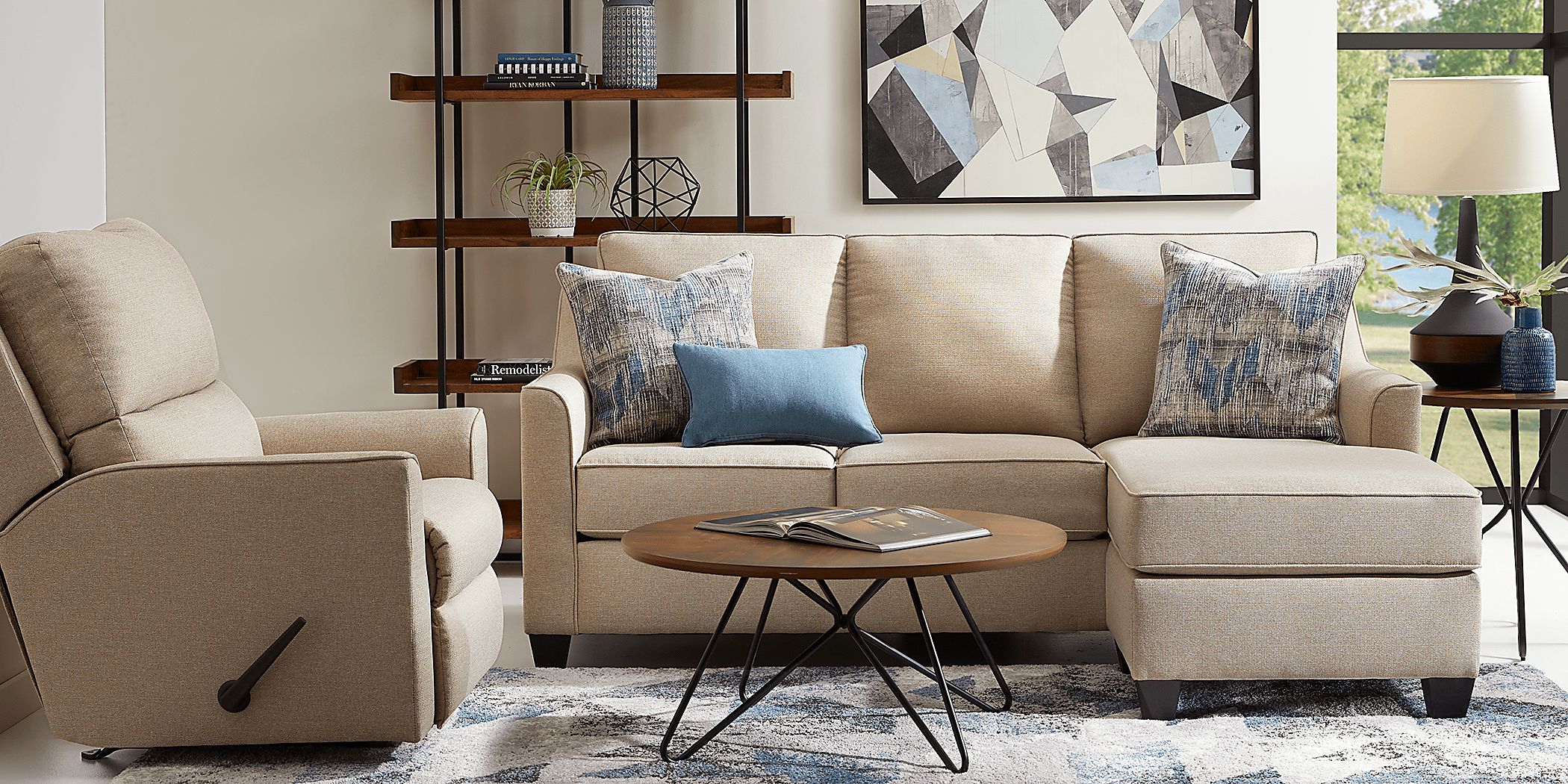 Nadler Khaki Sofa Chaise Rooms To Go