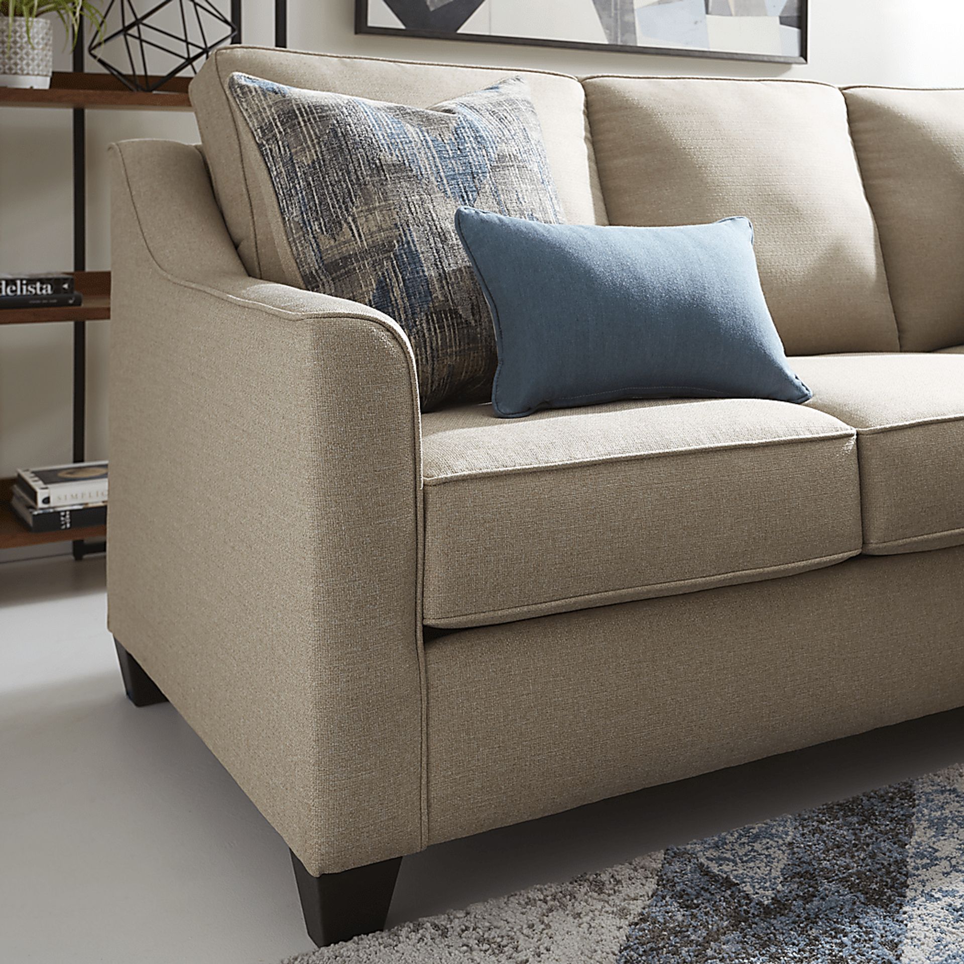Nadler Khaki Sofa Chaise - Image 3