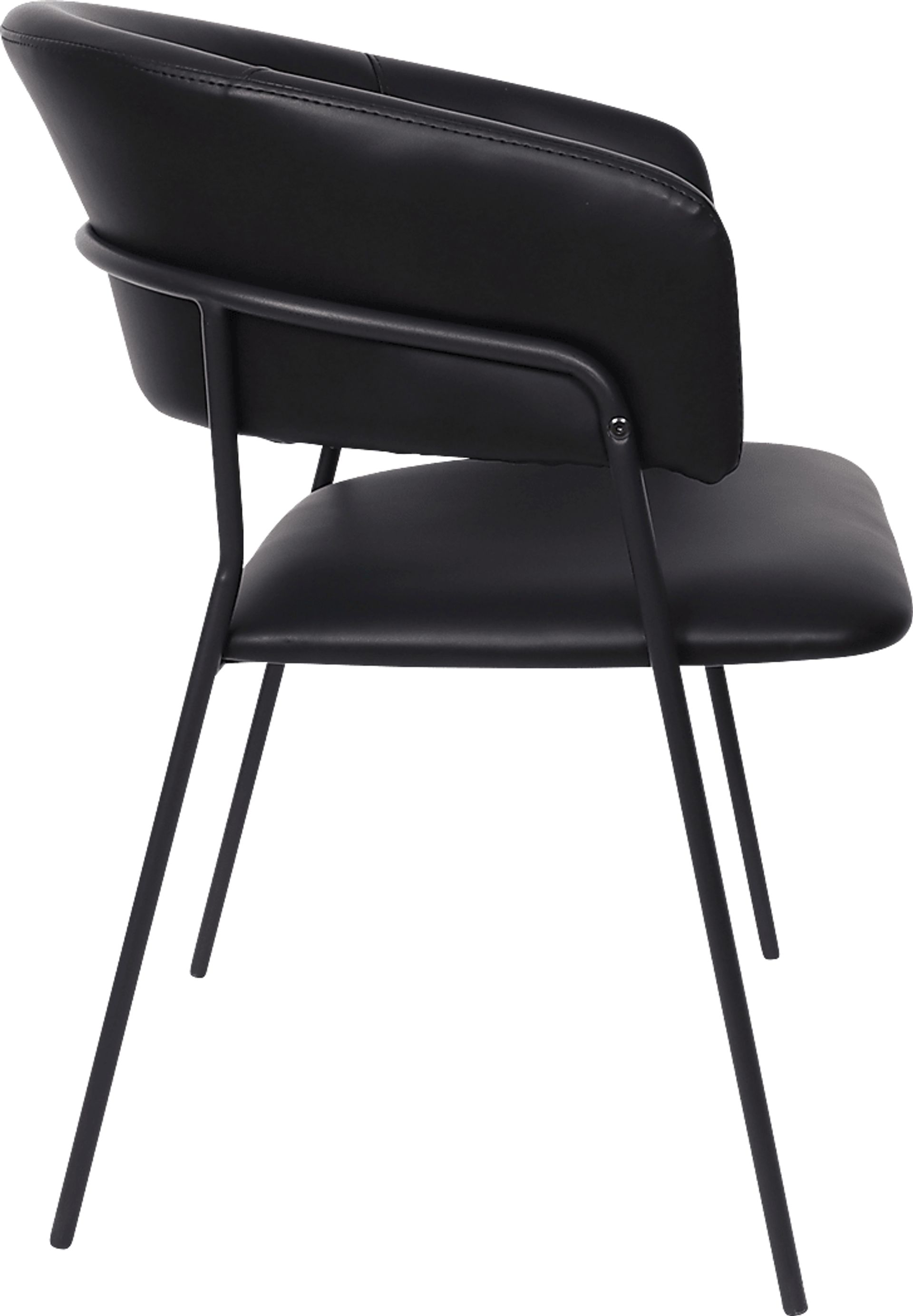 Nadol Black Armchair, Set of 4 - Image 3