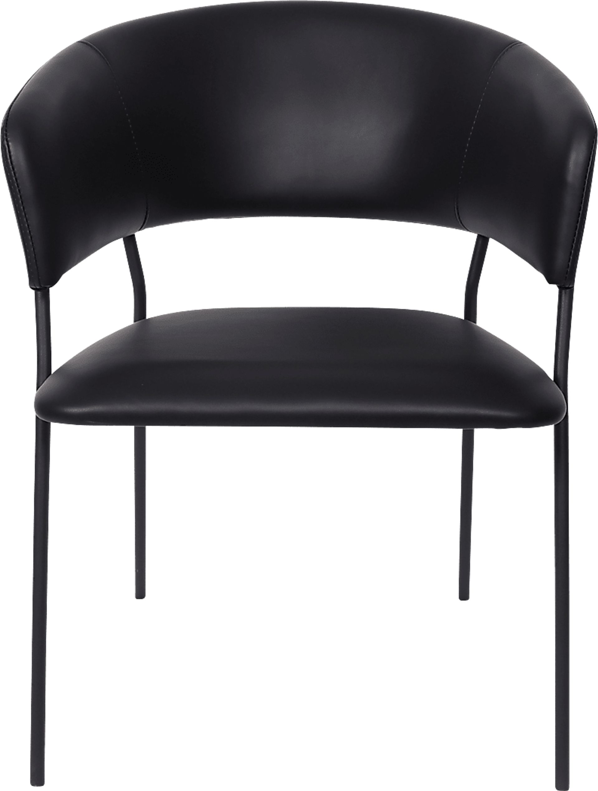 Nadol Black Armchair, Set of 4 - Image 4