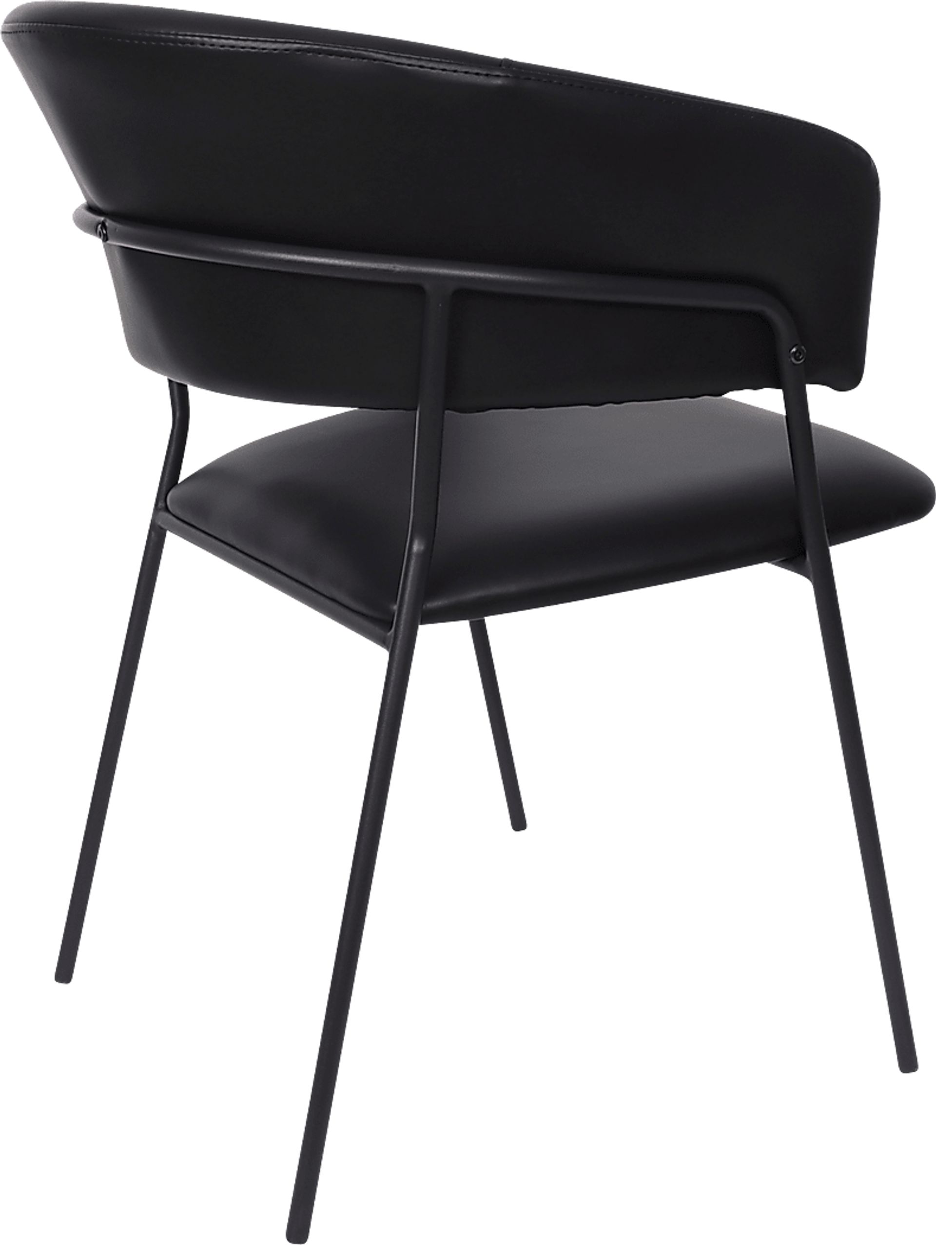 Nadol Black Armchair, Set of 4 - Image 5