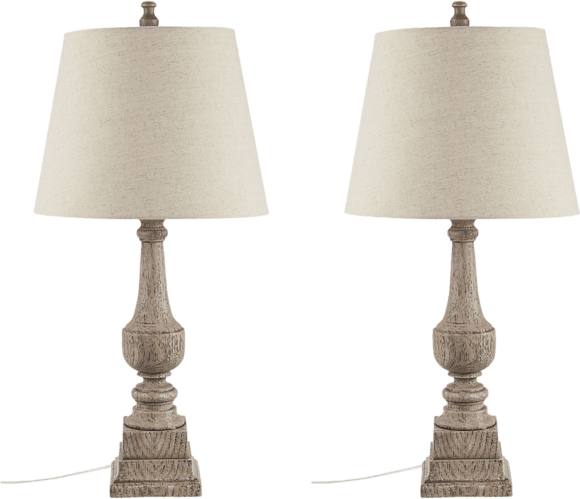 Nafa Cave Gray Lamp, Set of 2 - Image 1