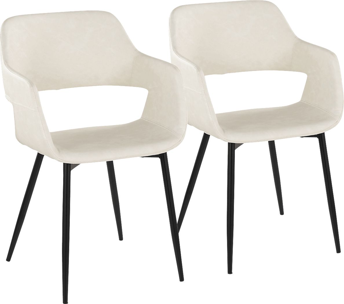 Naibor II Cream Arm Chair, Set of 2