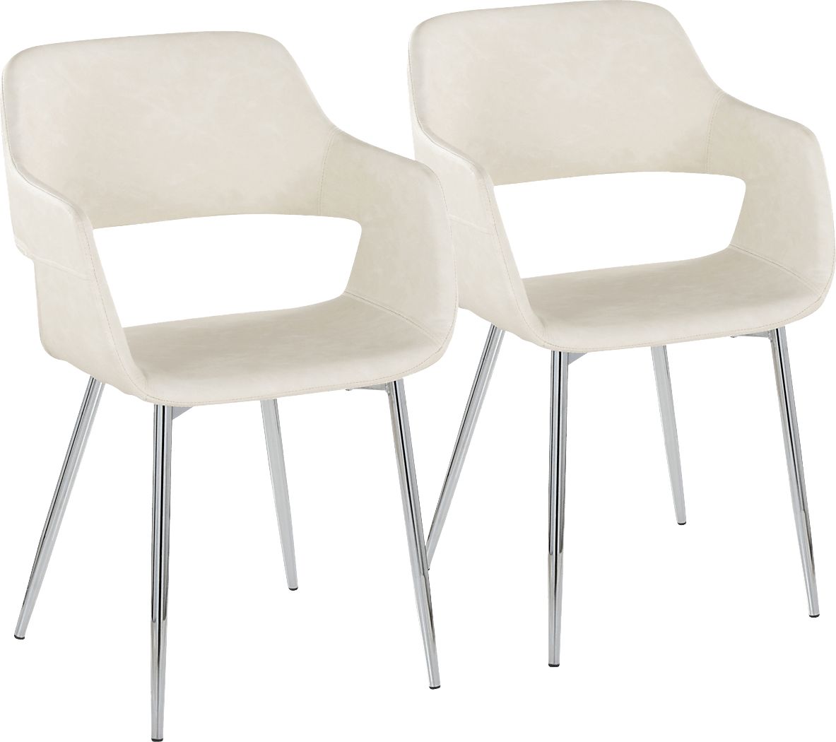 Naibor III Cream Arm Chair, Set of 2