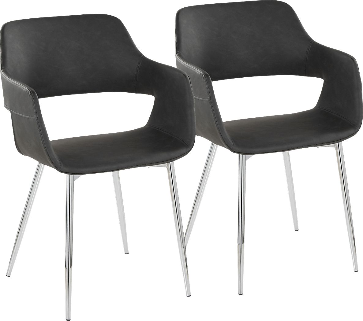 Naibor III Gray Arm Chair, Set of 2