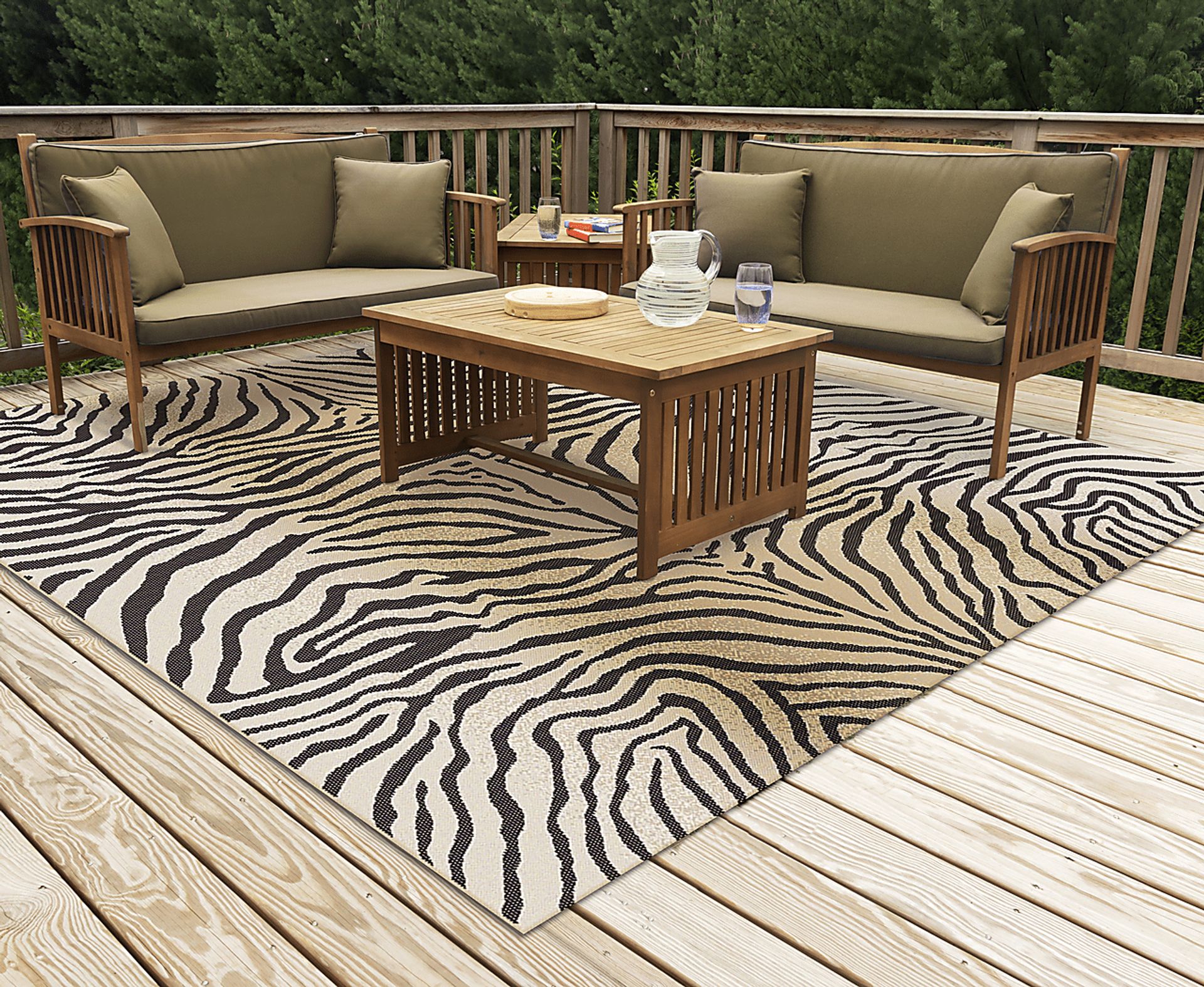 Naibury Beige 7'10 Square Indoor/Outdoor Rug - Image 3