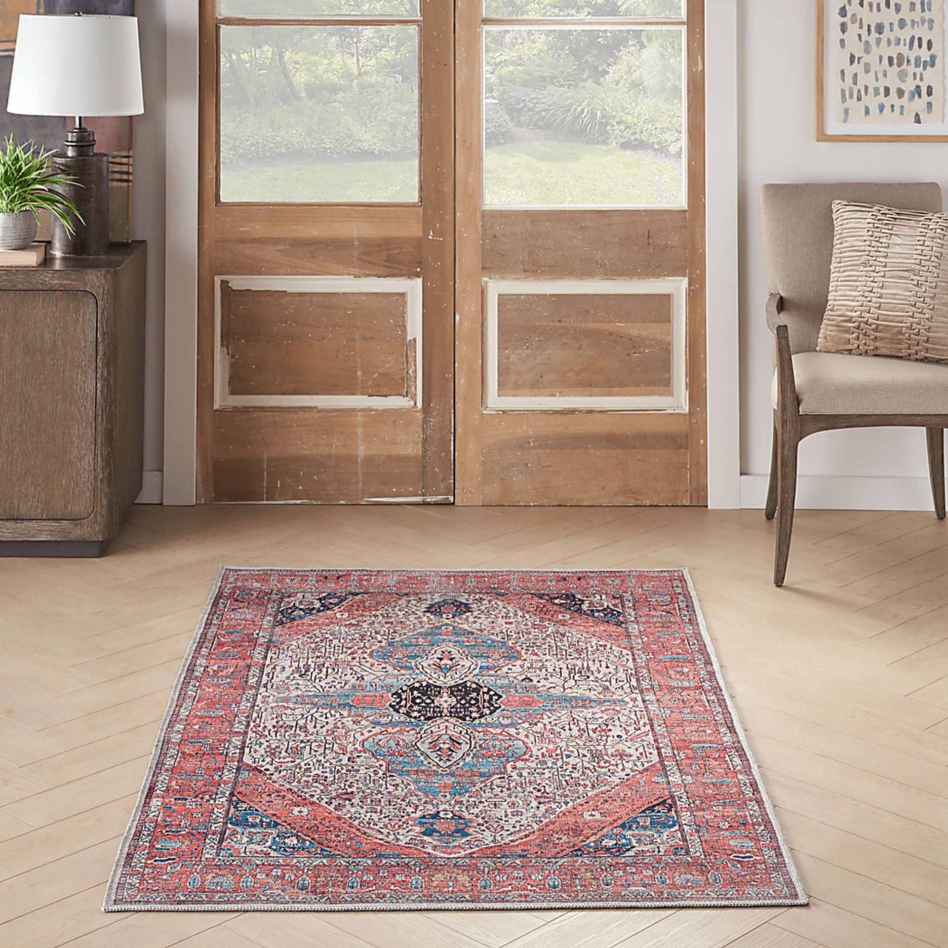 Naicia Ivory/Brick 5'3 x 7'3 Rug - Image 2