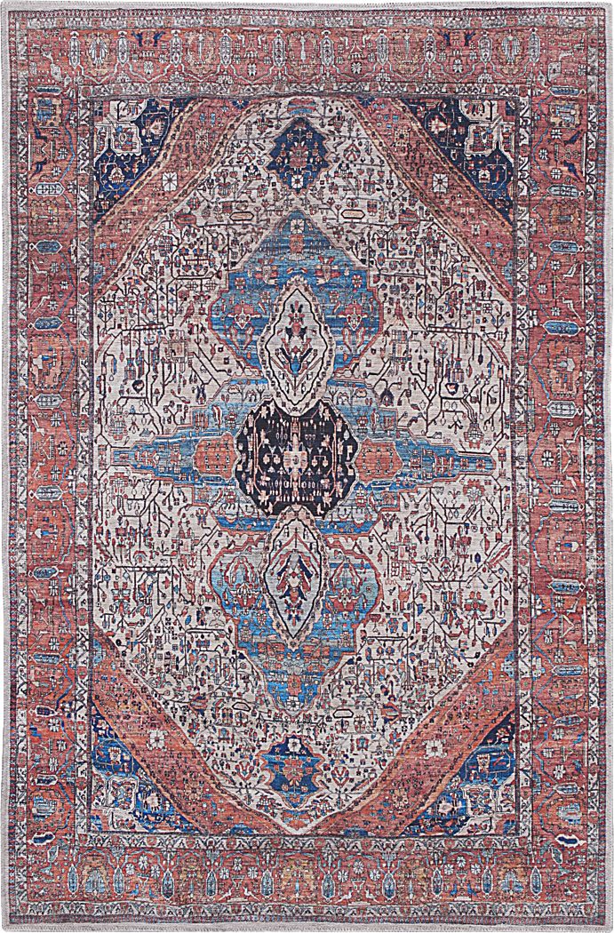 Naicia Ivory/Brick 5'3 x 7'3 Rug