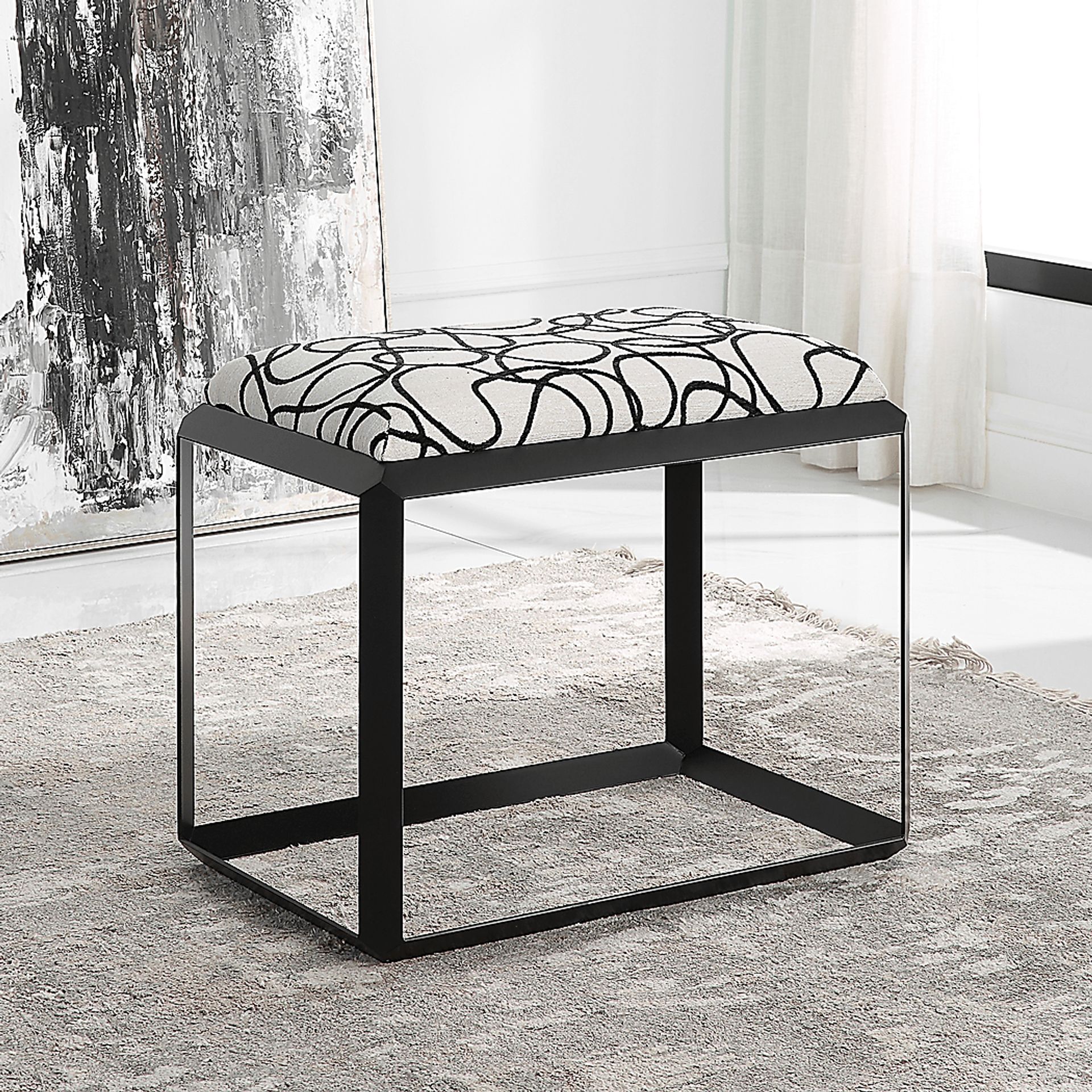 Naico Black Bench - Image 2