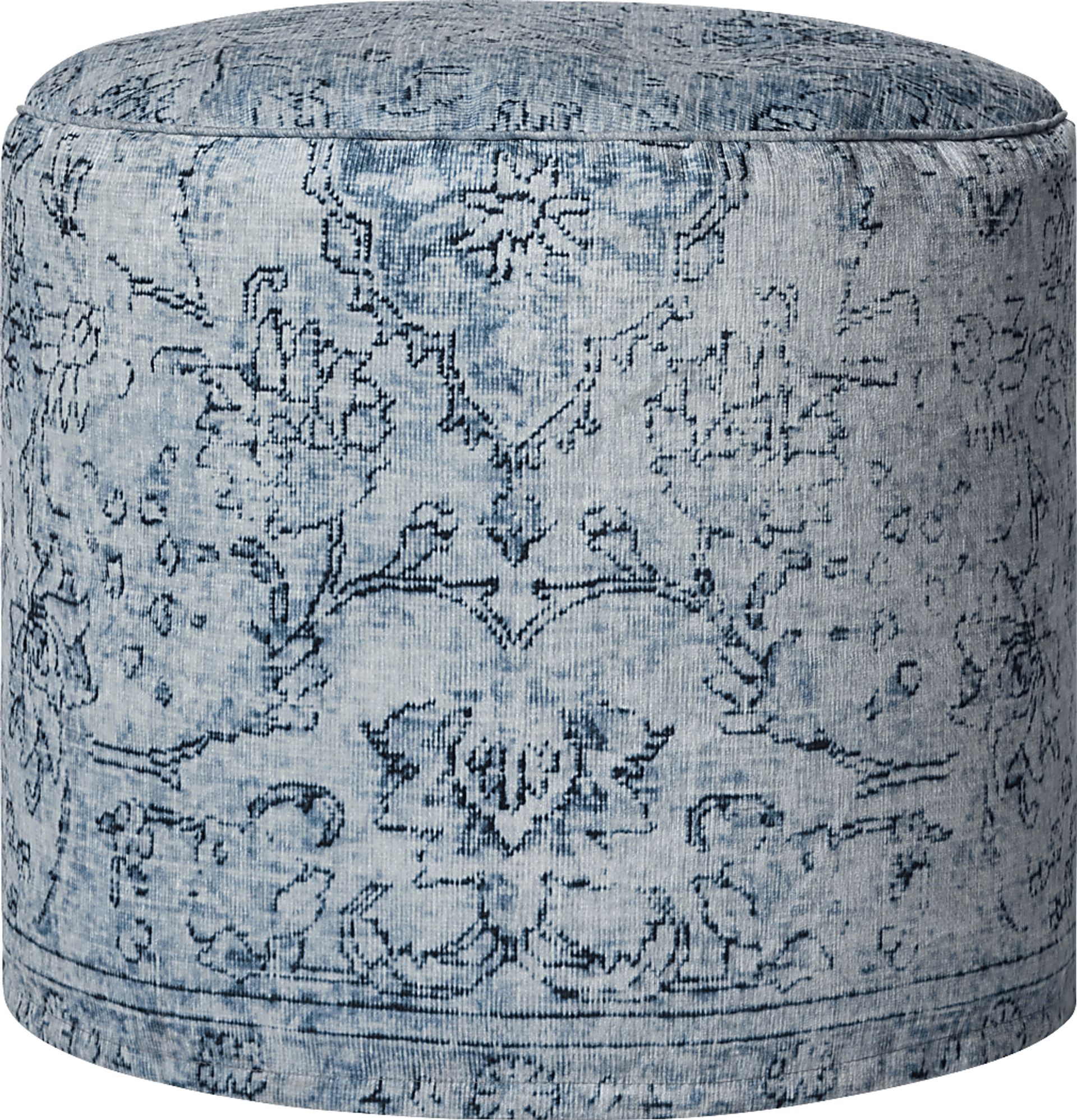 Naim Blue Pouf - Image 1