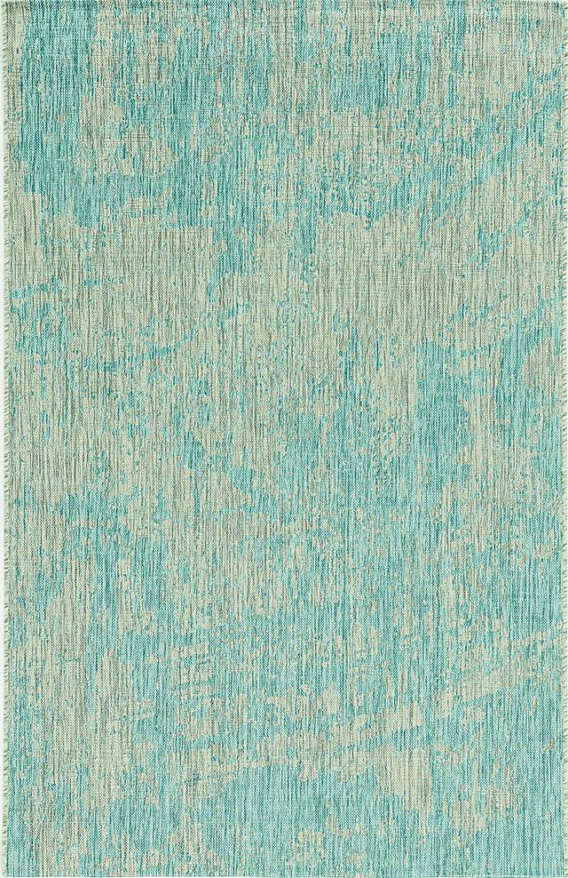 Naiming Teal 7'10 x 10'10 Indoor/Outdoor Rug - Thumbnail - Image 1