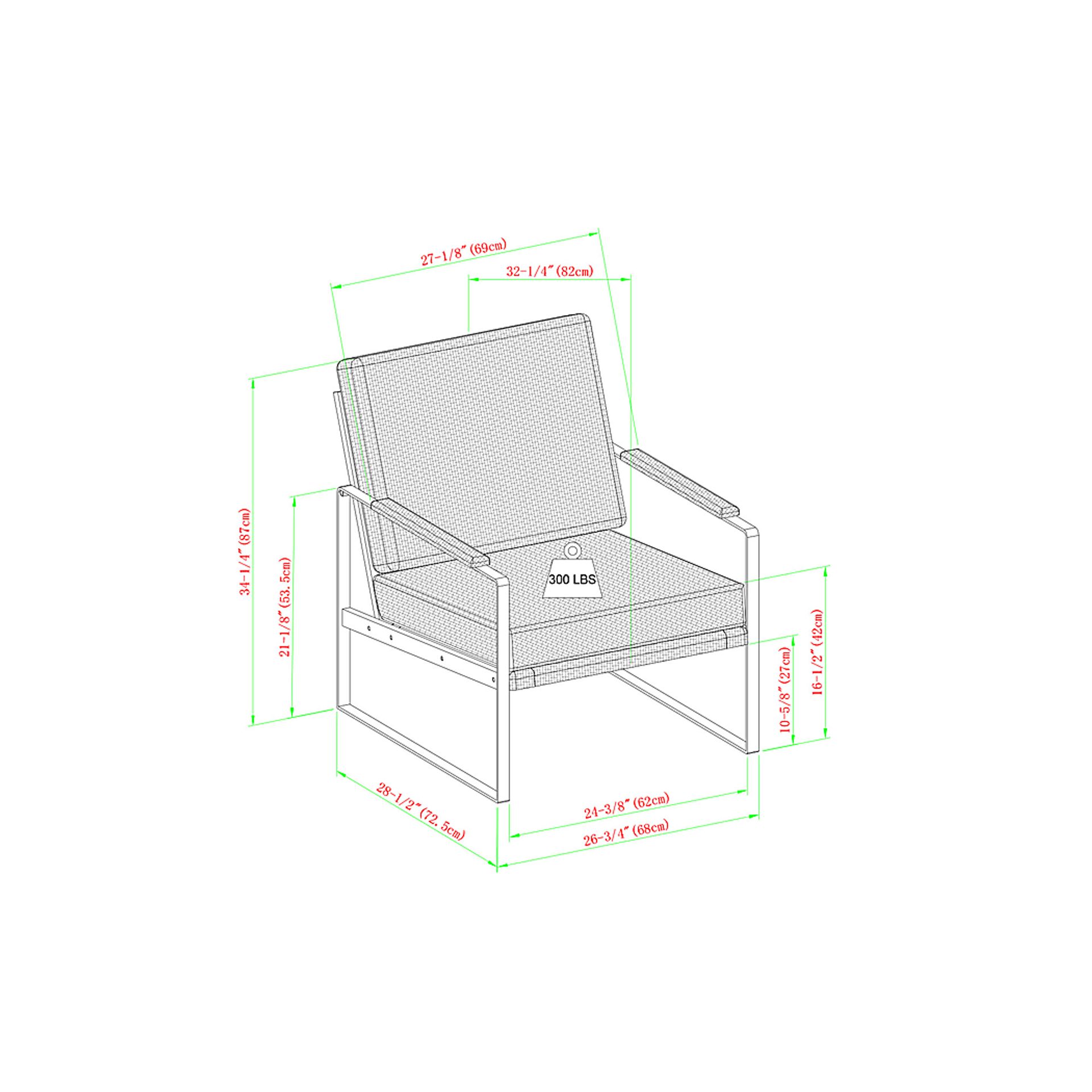 Nairen Blue Accent Chair - Image 4