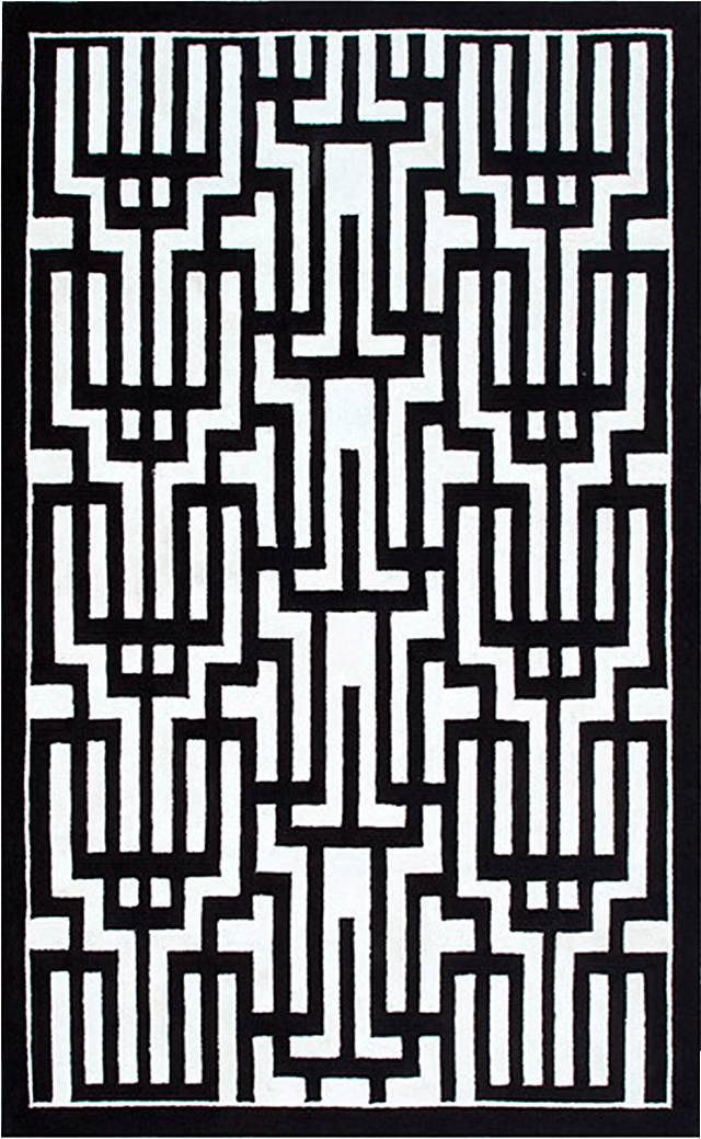 Naireria Black 8' x 10' Indoor/Outdoor Rug - Thumbnail - Image 1