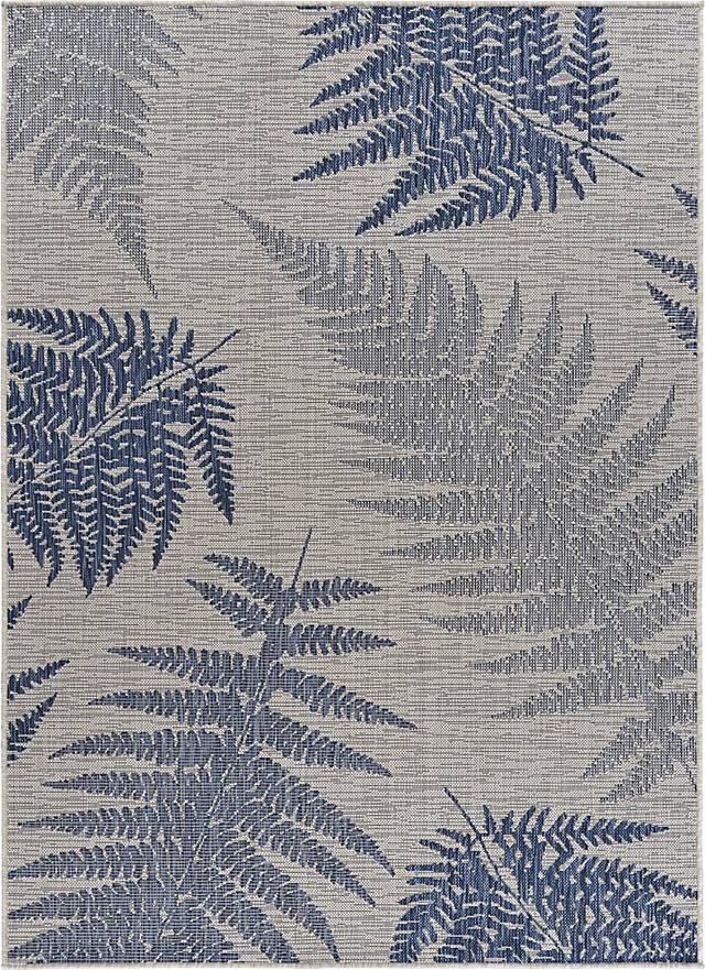 Naiso Blue 7'10 x 9'10 Indoor/Outdoor Rug - Thumbnail - Image 1