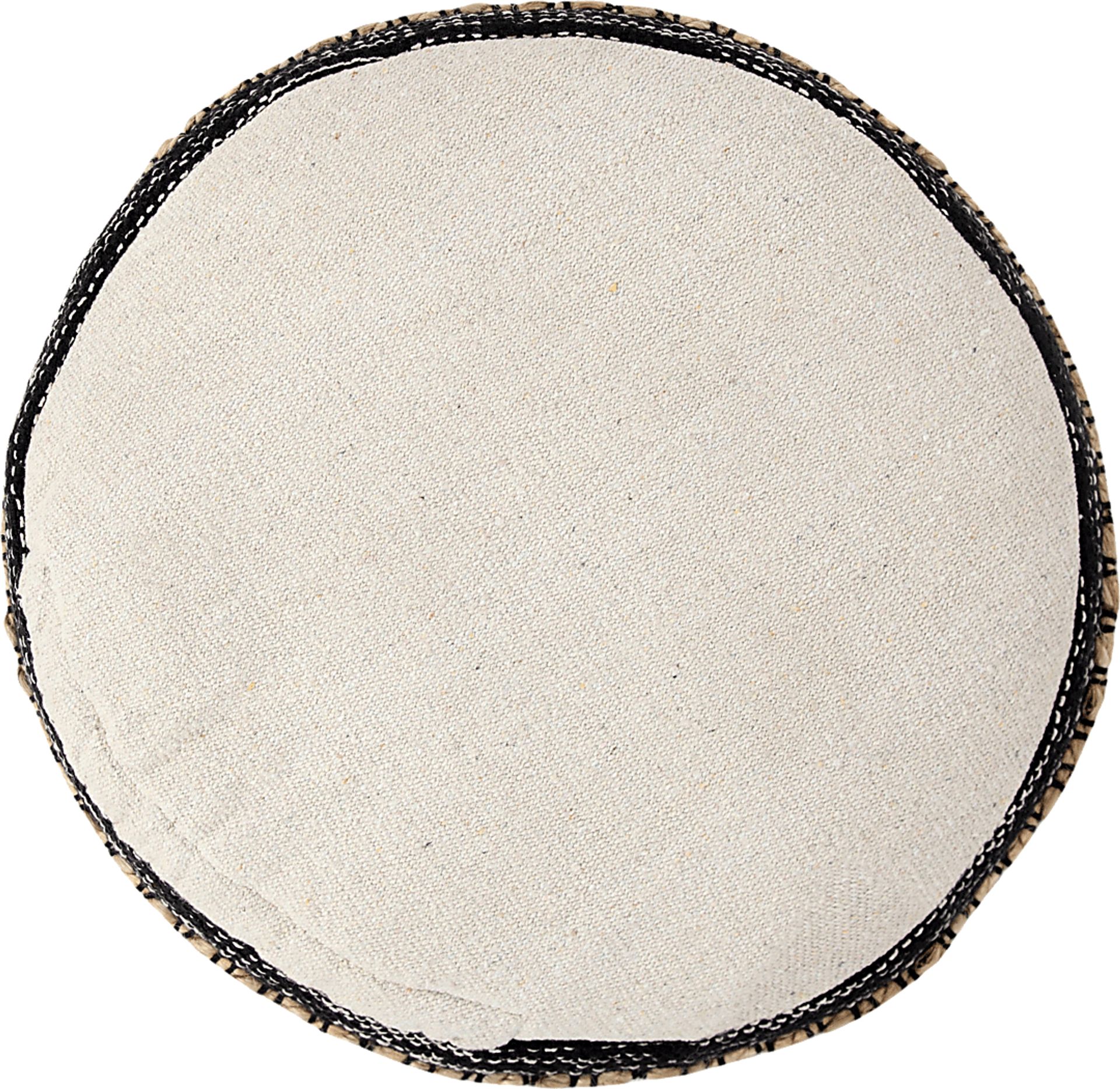Naiyoni Black/Tan Pouf - Image 5