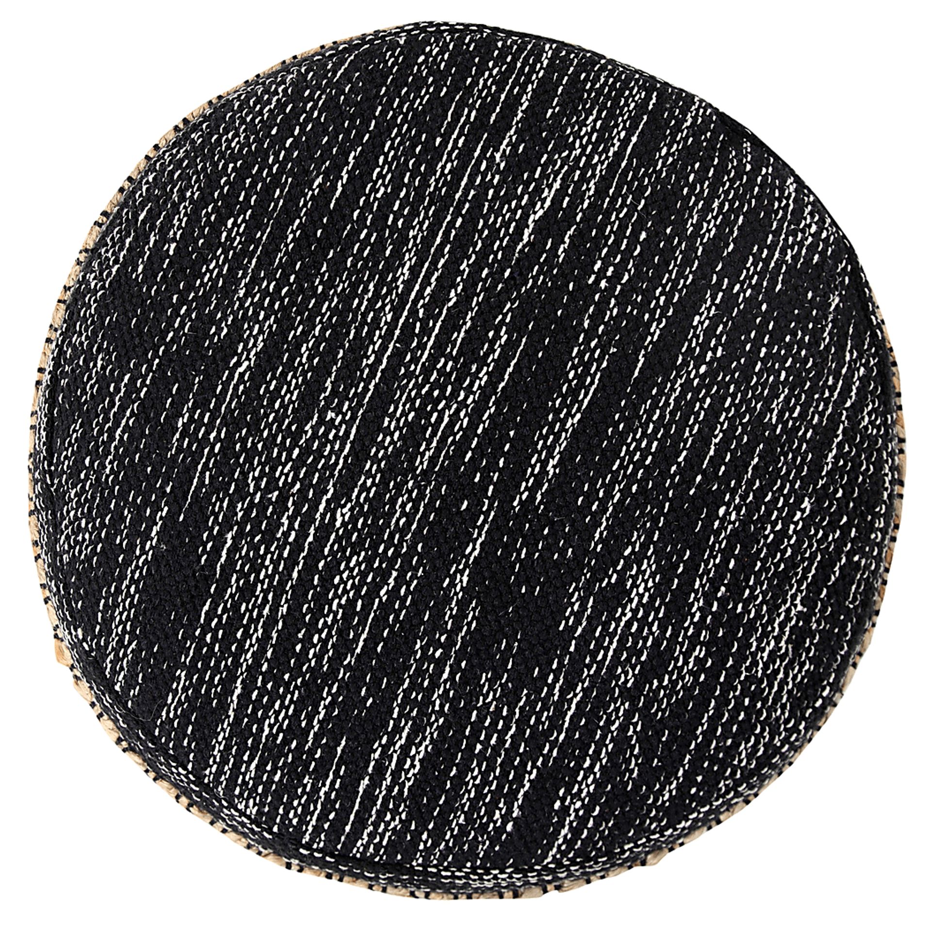 Naiyoni Black/Tan Pouf - Image 6