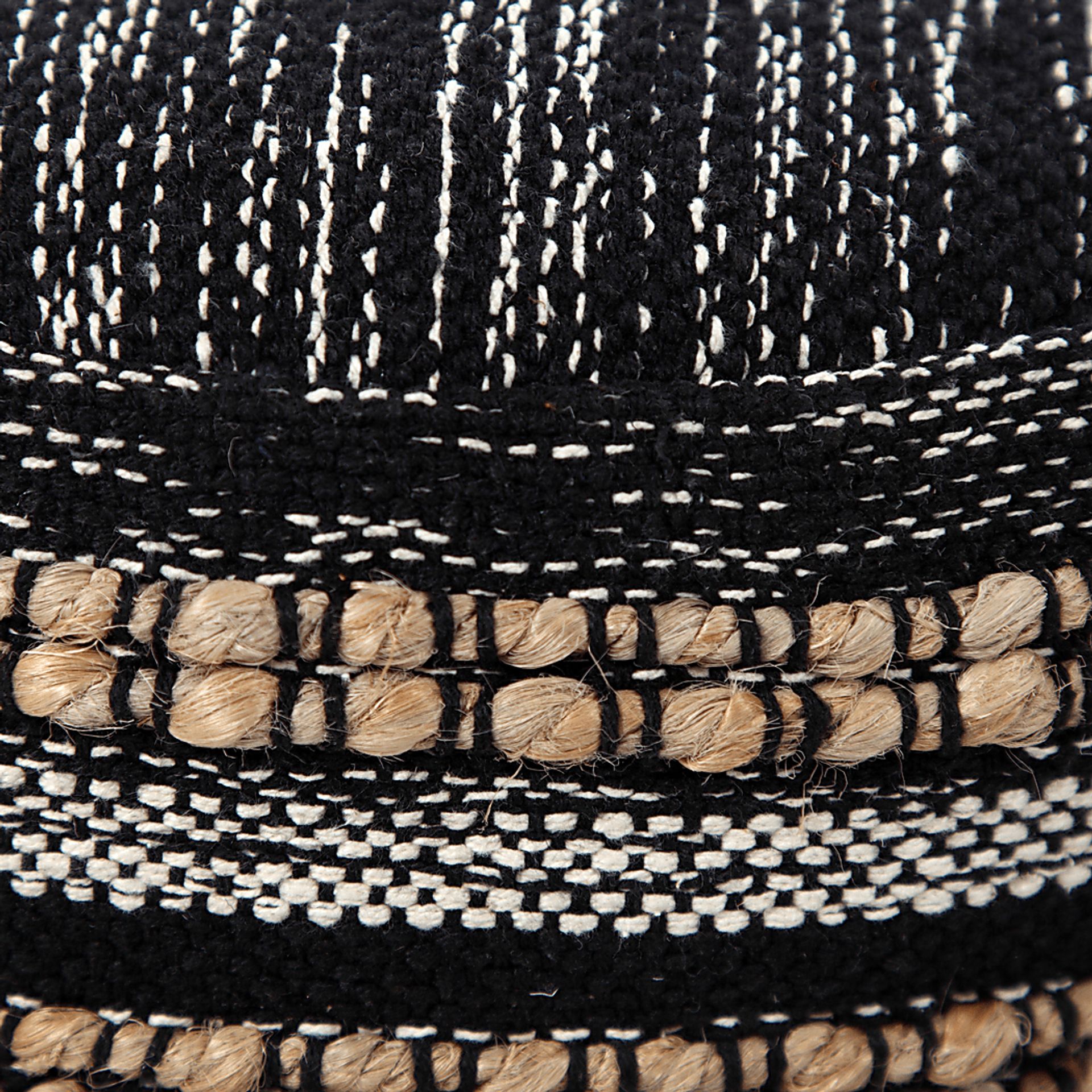Naiyoni Black/Tan Pouf - Image 9