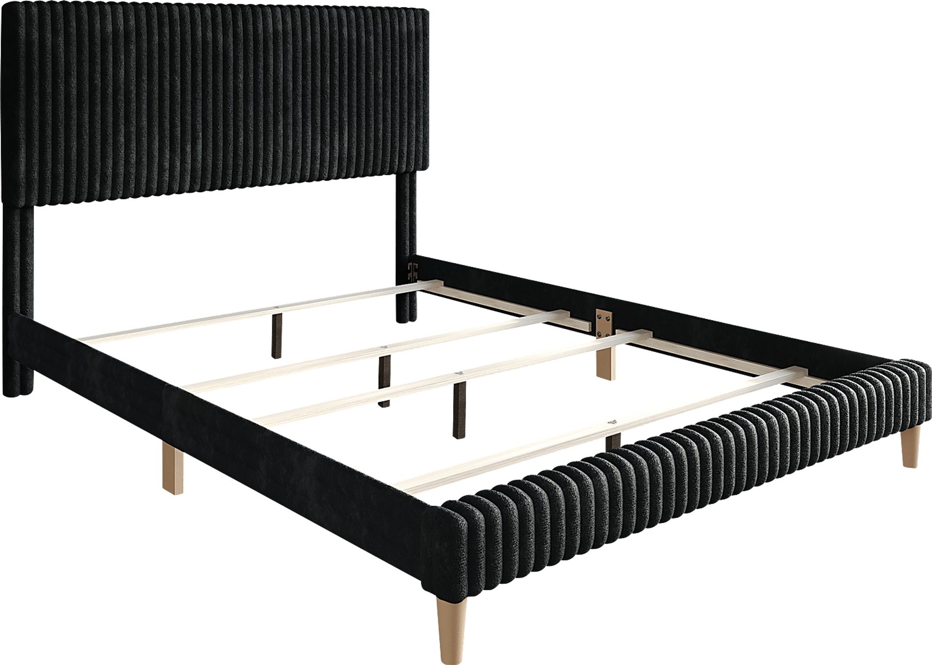 Najah Dark Gray Full Upholstered Bed - Image 8