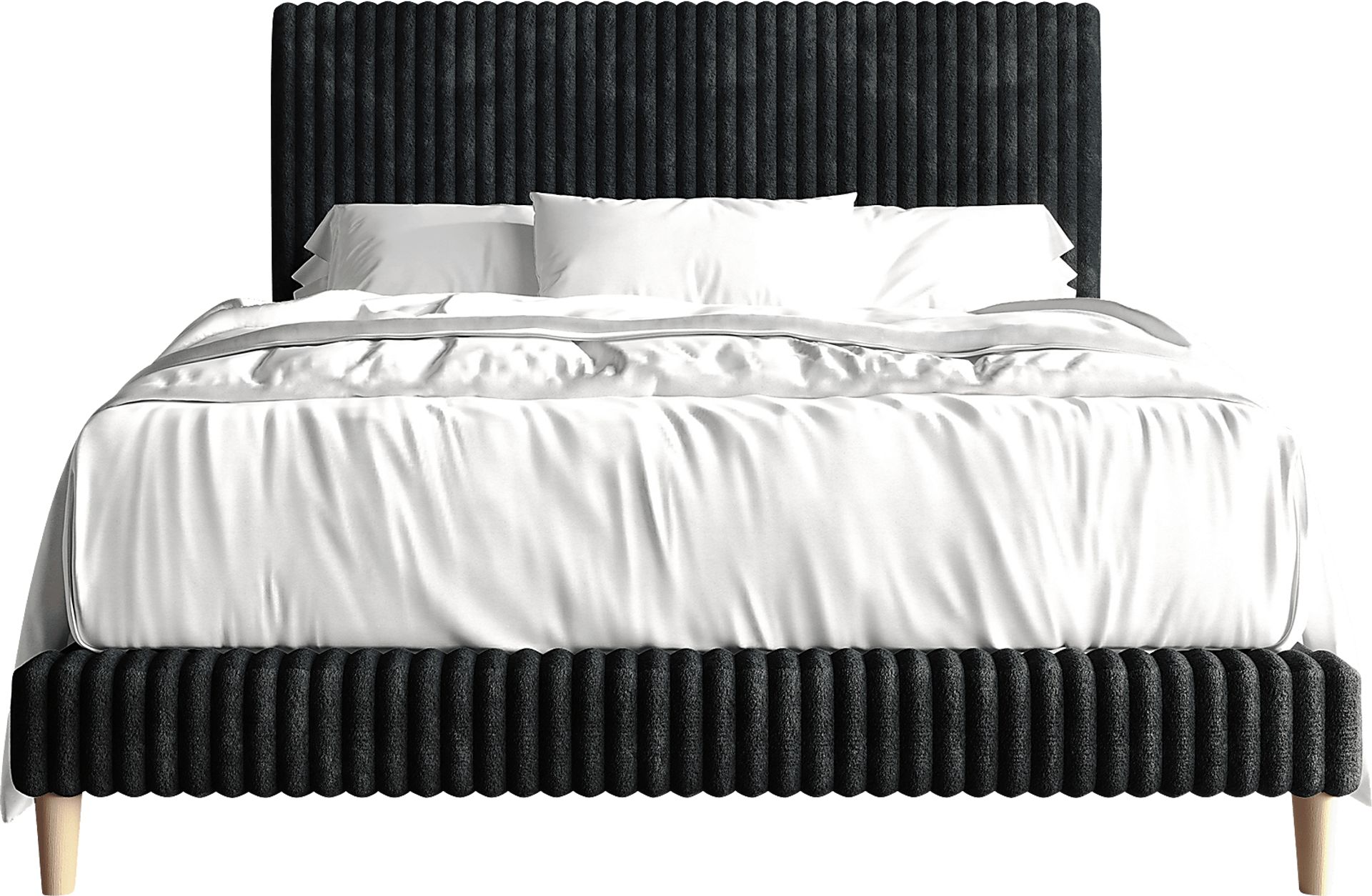 Najah Dark Gray King Upholstered Bed - Image 4