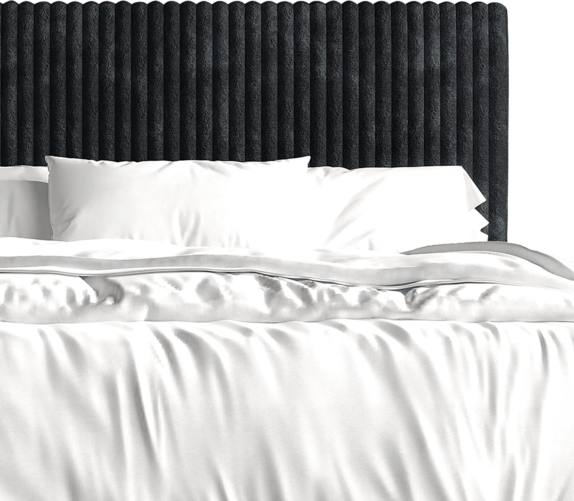 Najah Dark Gray King Upholstered Bed - Image 5