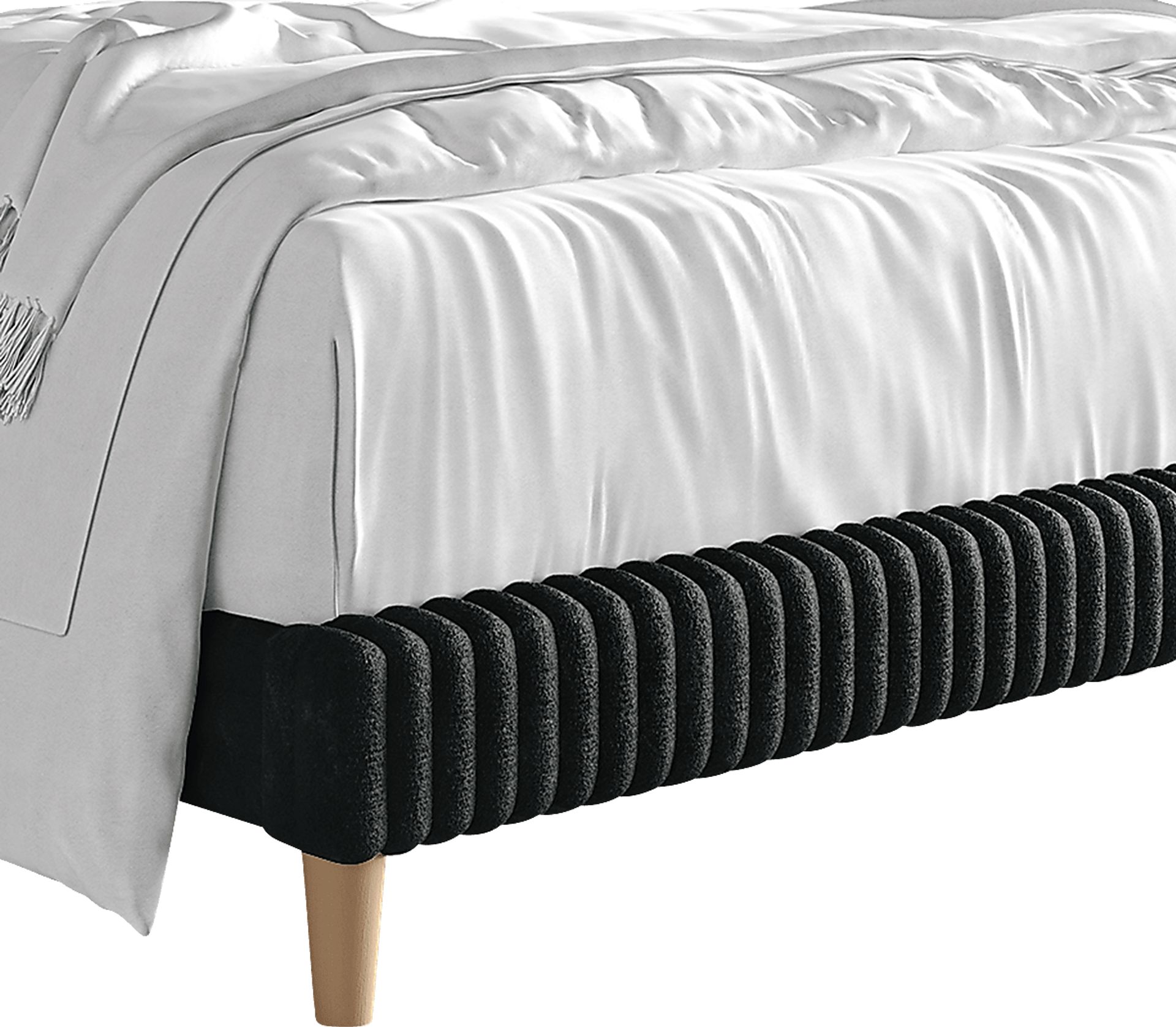 Najah Dark Gray King Upholstered Bed - Image 6