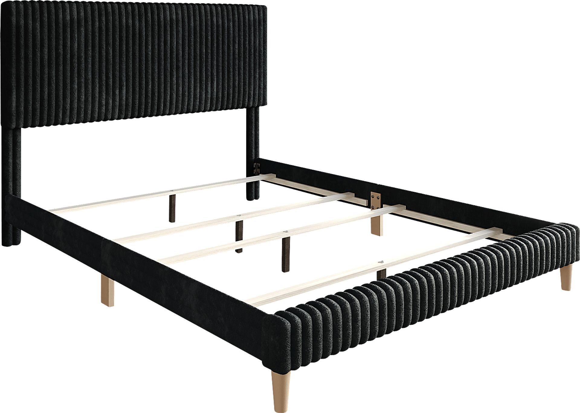 Najah Dark Gray King Upholstered Bed - Image 7