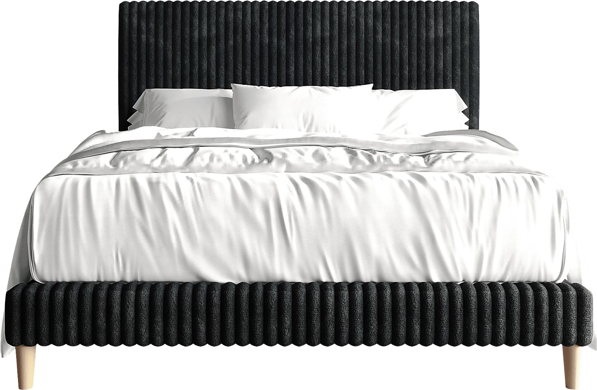 Najah Dark Gray Twin Upholstered Bed - Image 5