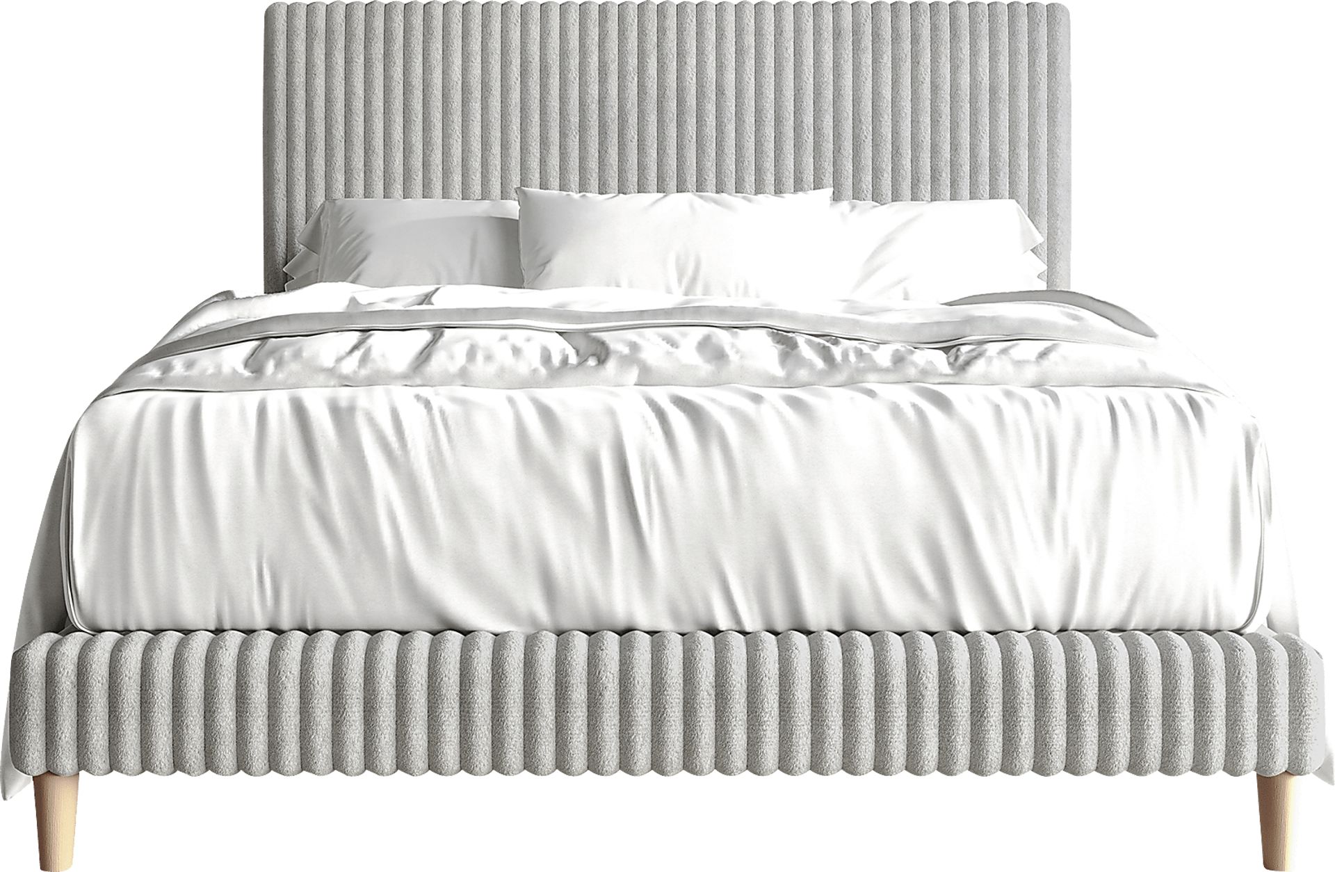 Najah Light Gray King Upholstered Bed - Image 5