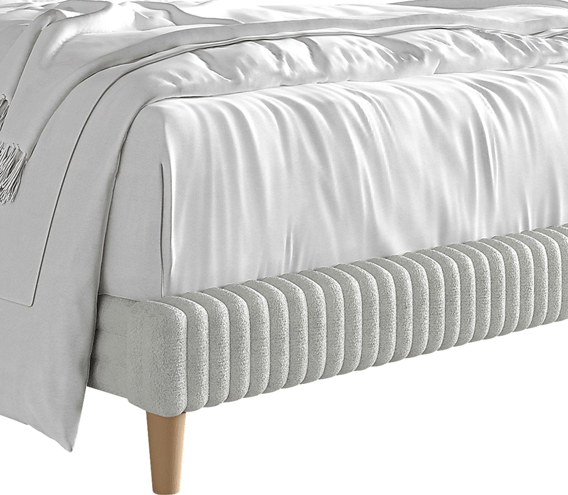 Najah Light Gray King Upholstered Bed - Image 7