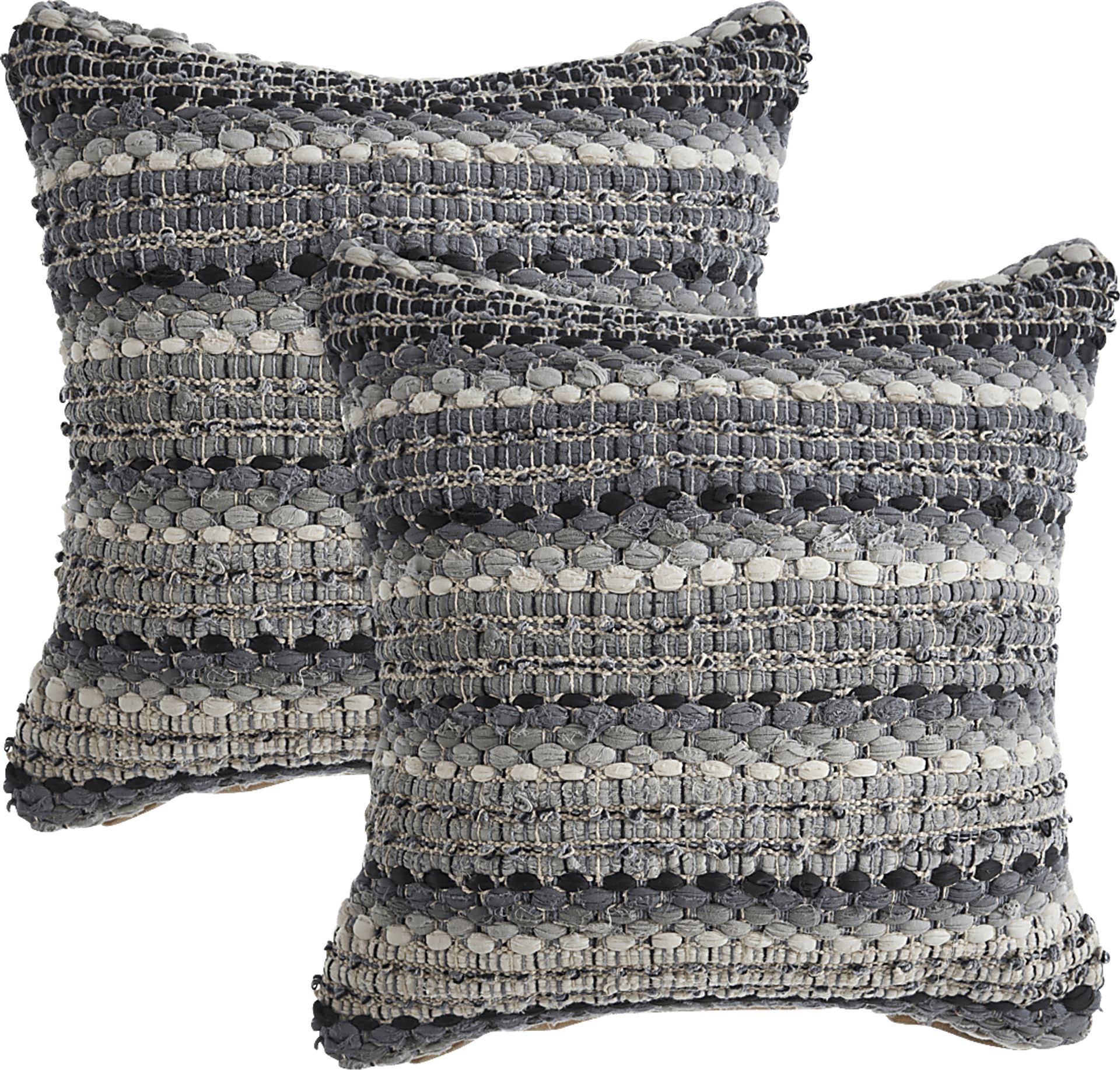 Najeeb Gray Pillow, Set of 2 - Image 1