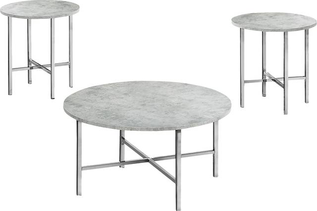Nakoma Chrome Cocktail Table, Set of 3 - Thumbnail - Image 1