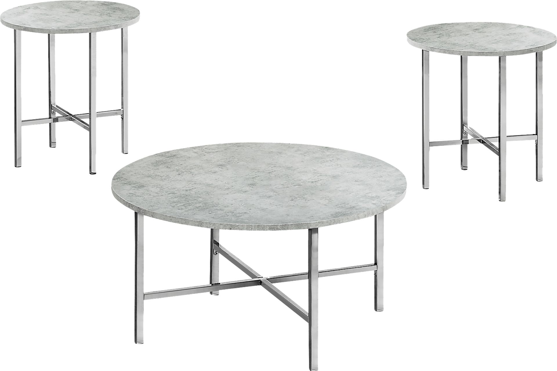 Nakoma Chrome Cocktail Table, Set of 3 - Image 1