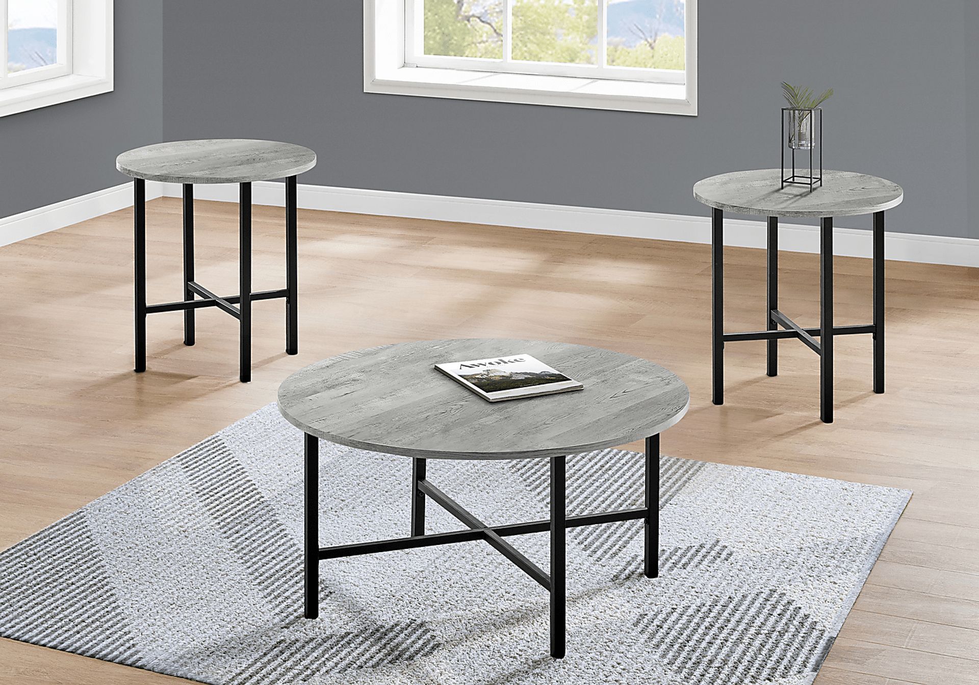 Nakoma Gray Cocktail Table, Set of 3 - Image 3