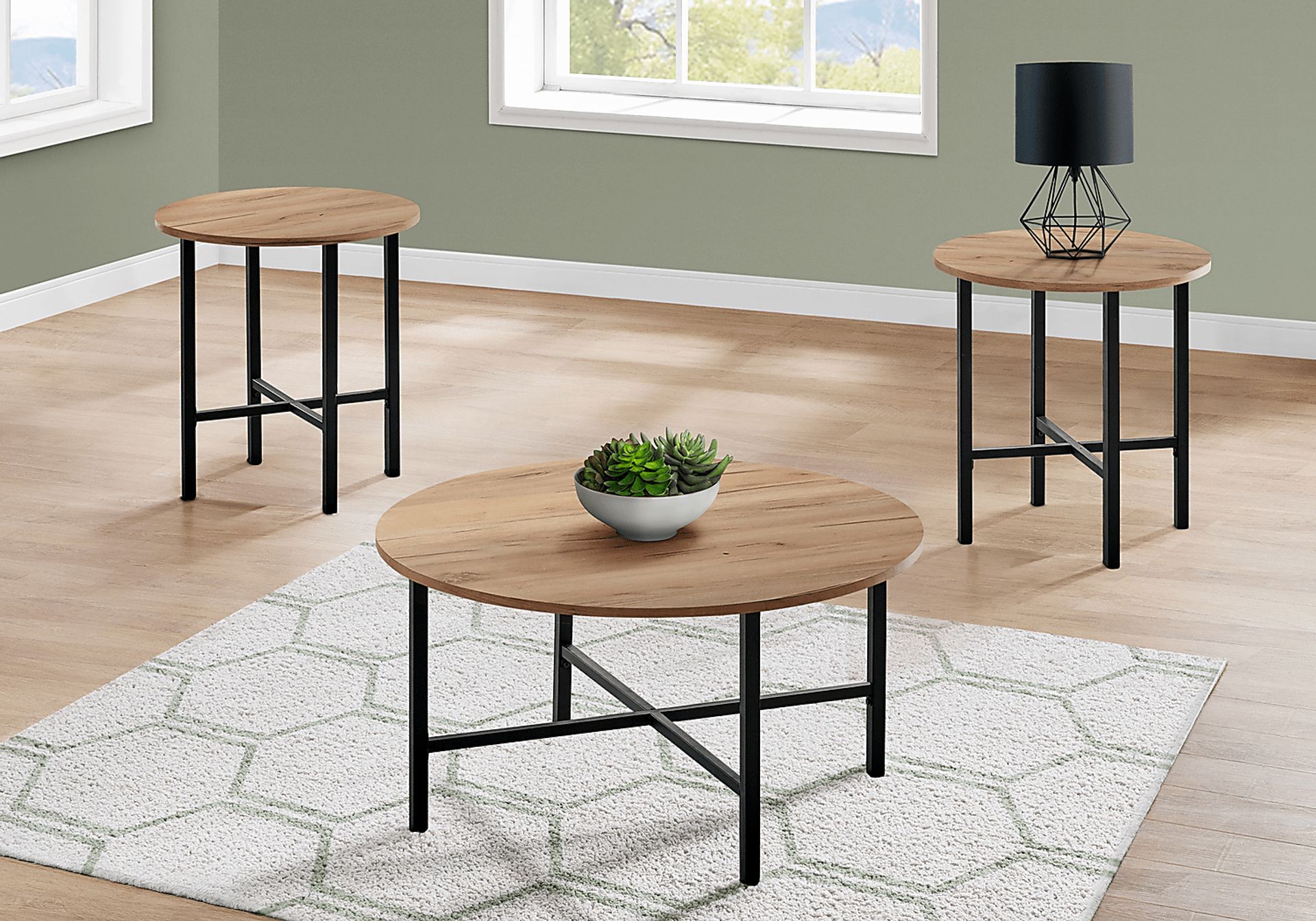 Nakoma Tan Cocktail Table, Set of 3 - Image 3