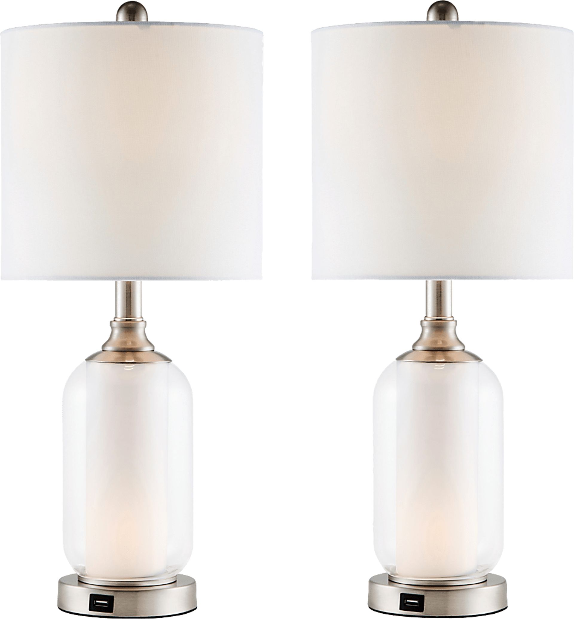 Nakora View Nickel Lamp Set of 2 - Image 1