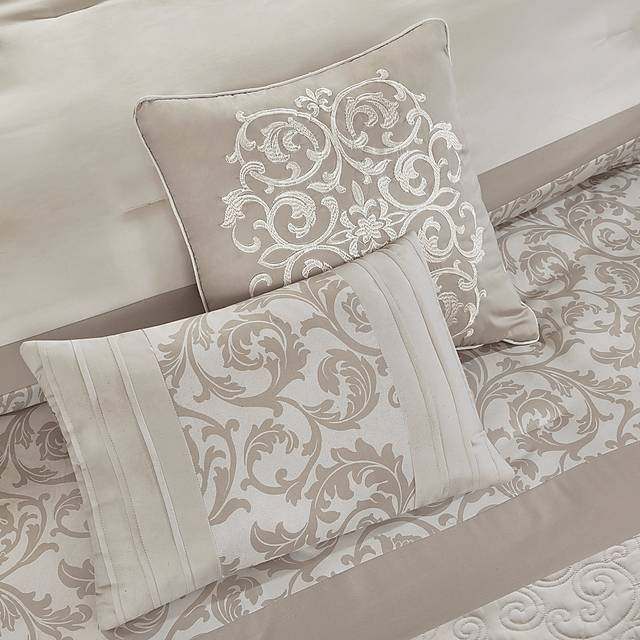 Nalianna Beige 8 Pc California King Comforter Set - Thumbnail - Image 2