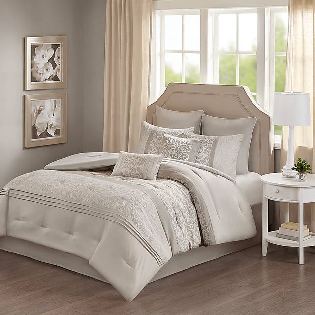 Nalianna Beige 8 Pc California King Comforter Set - Thumbnail - Image 3